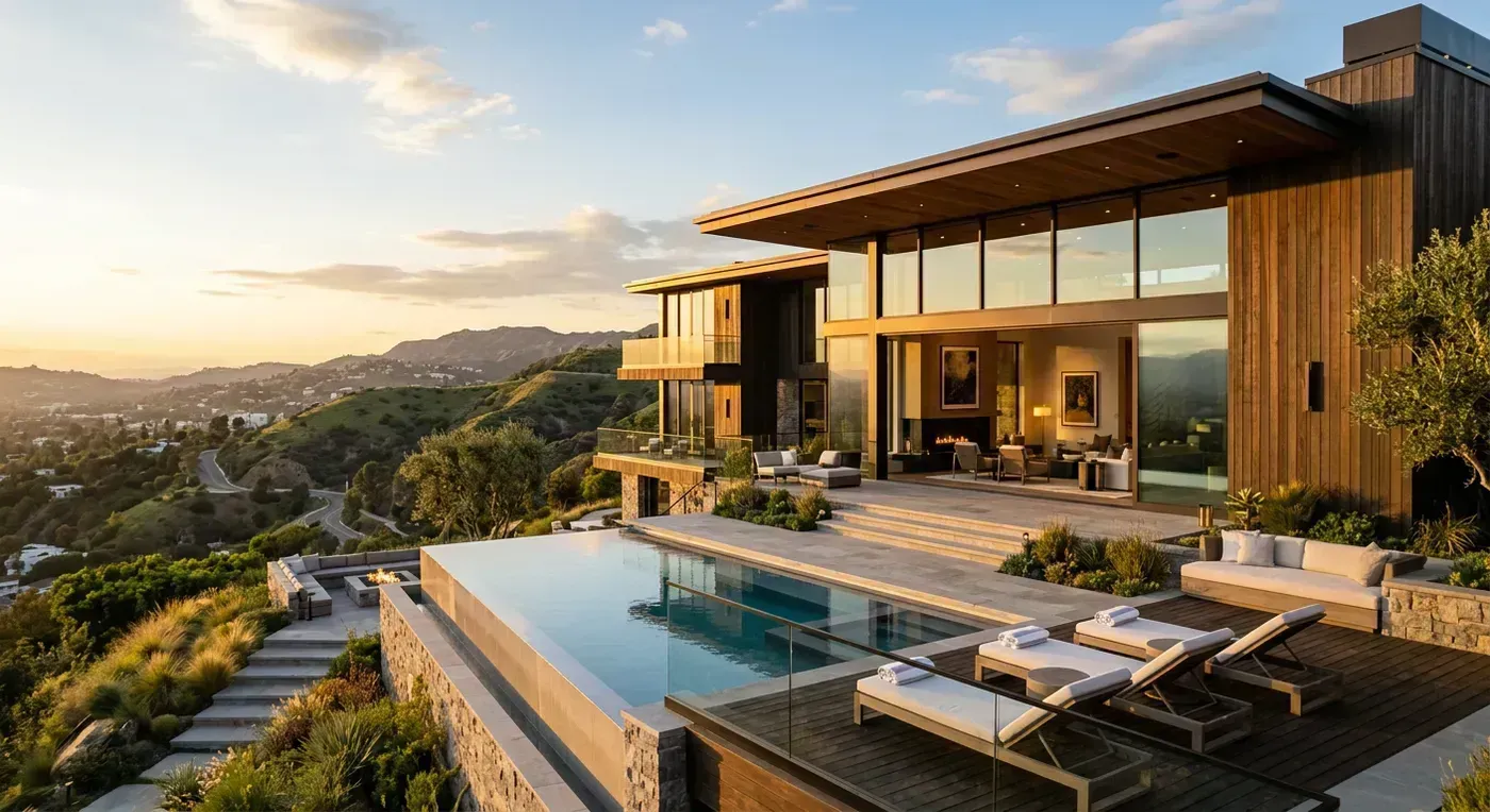 Bright luxury home presented as the polished final result of an AI real estate video workflow