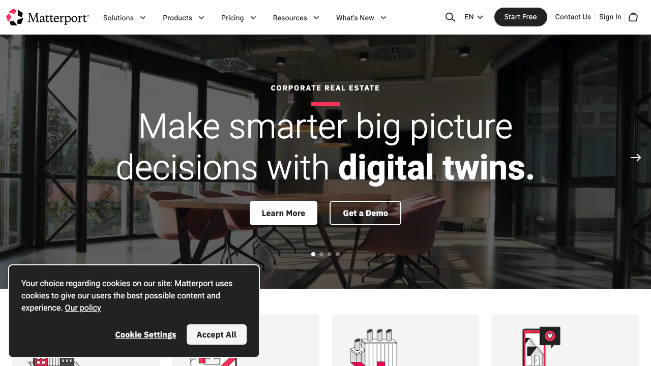 Matterport 3D virtual tour platform for apartment communities
