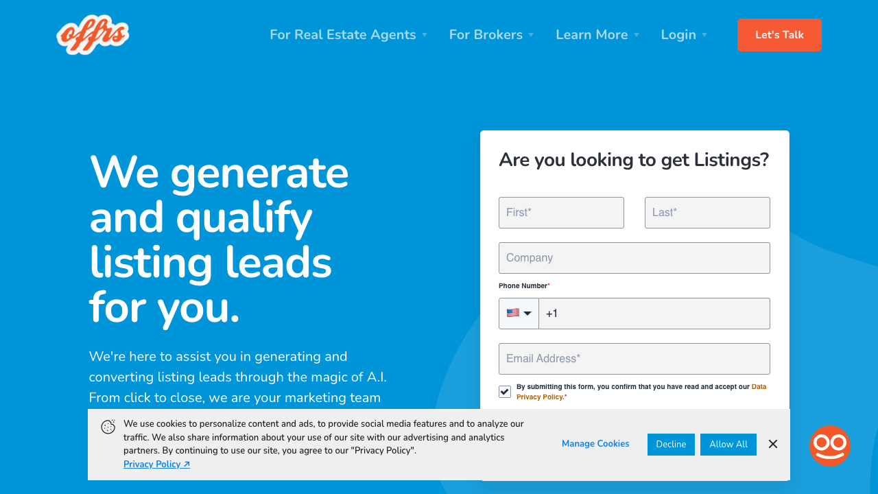 Offrs predictive analytics for real estate