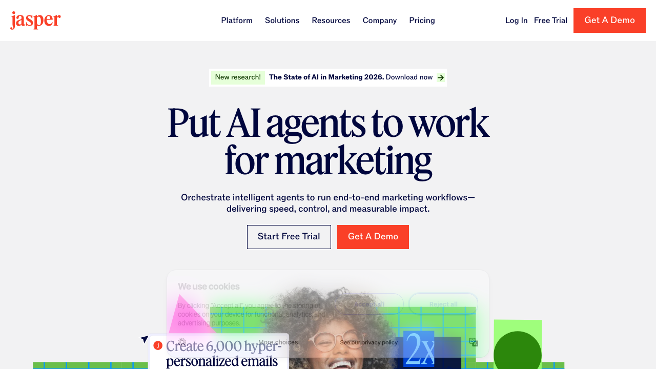 Jasper AI marketing copy platform