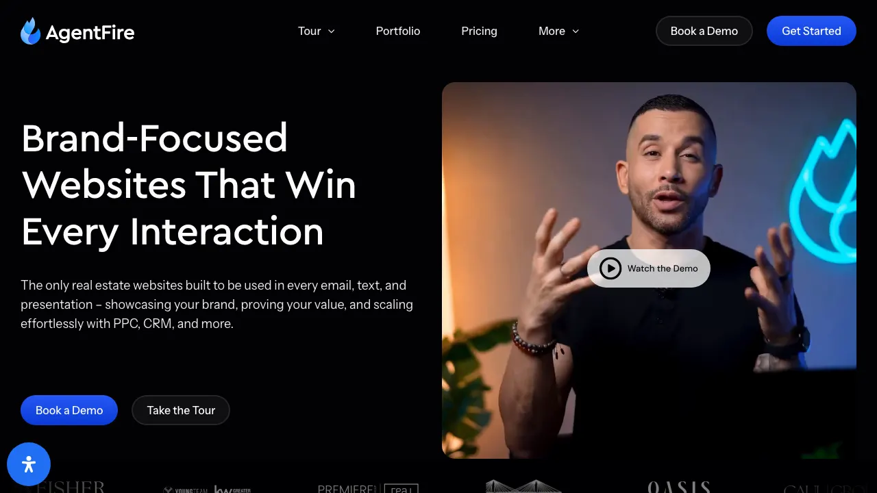 AgentFire real estate website builder homepage