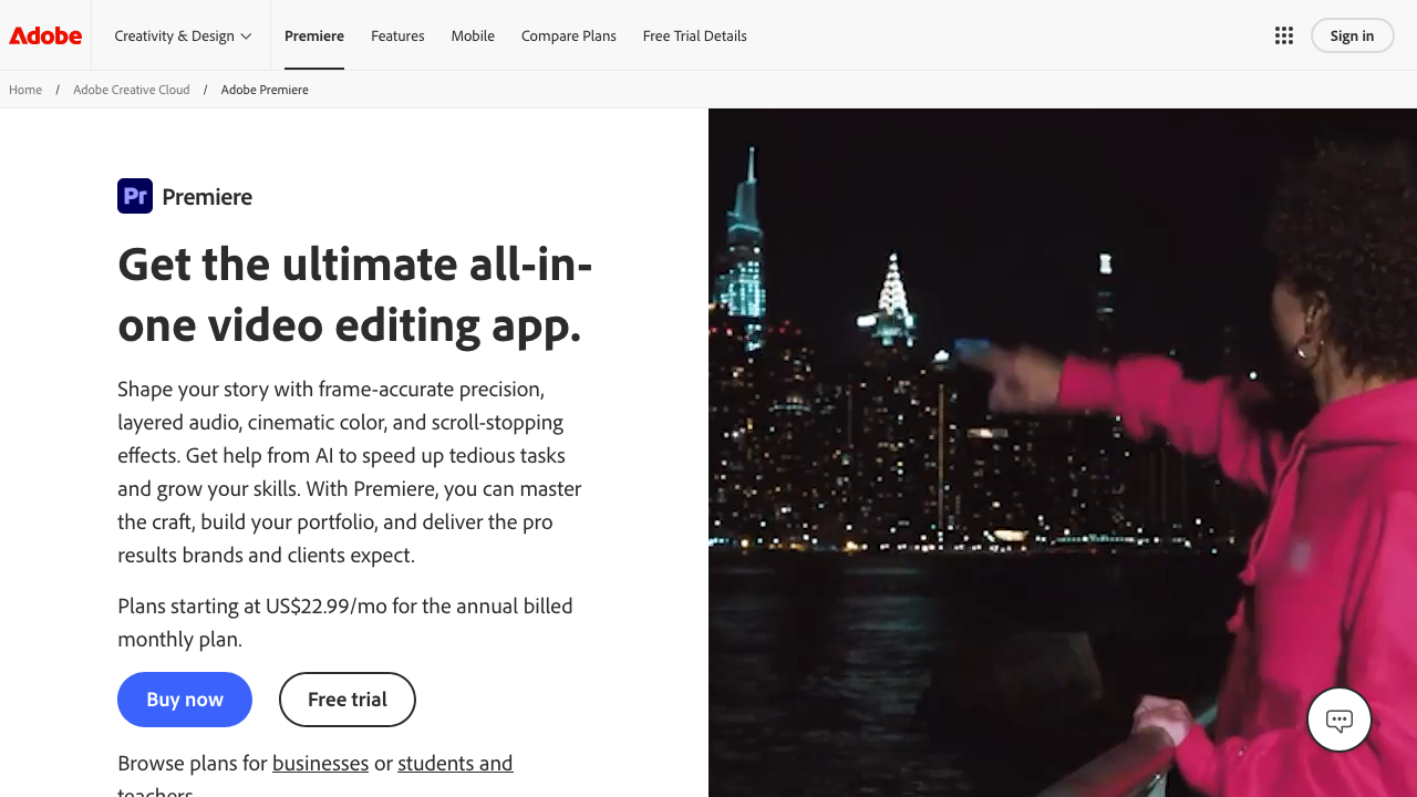 Adobe Premiere Pro video editing interface