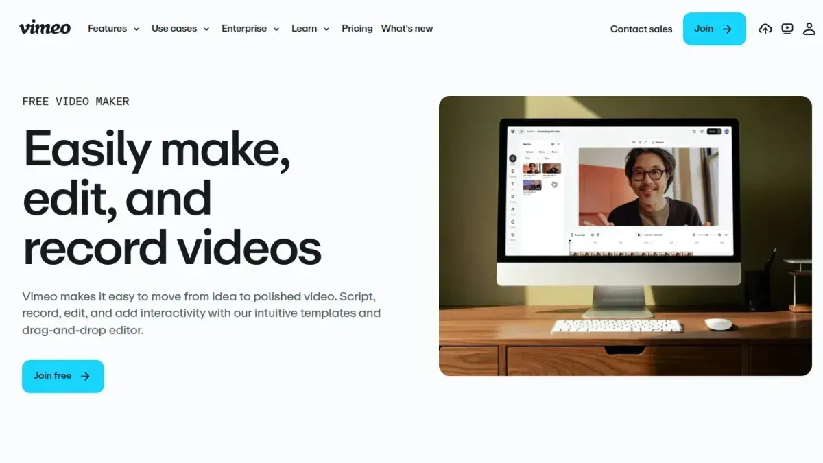 Vimeo Create real estate video maker homepage