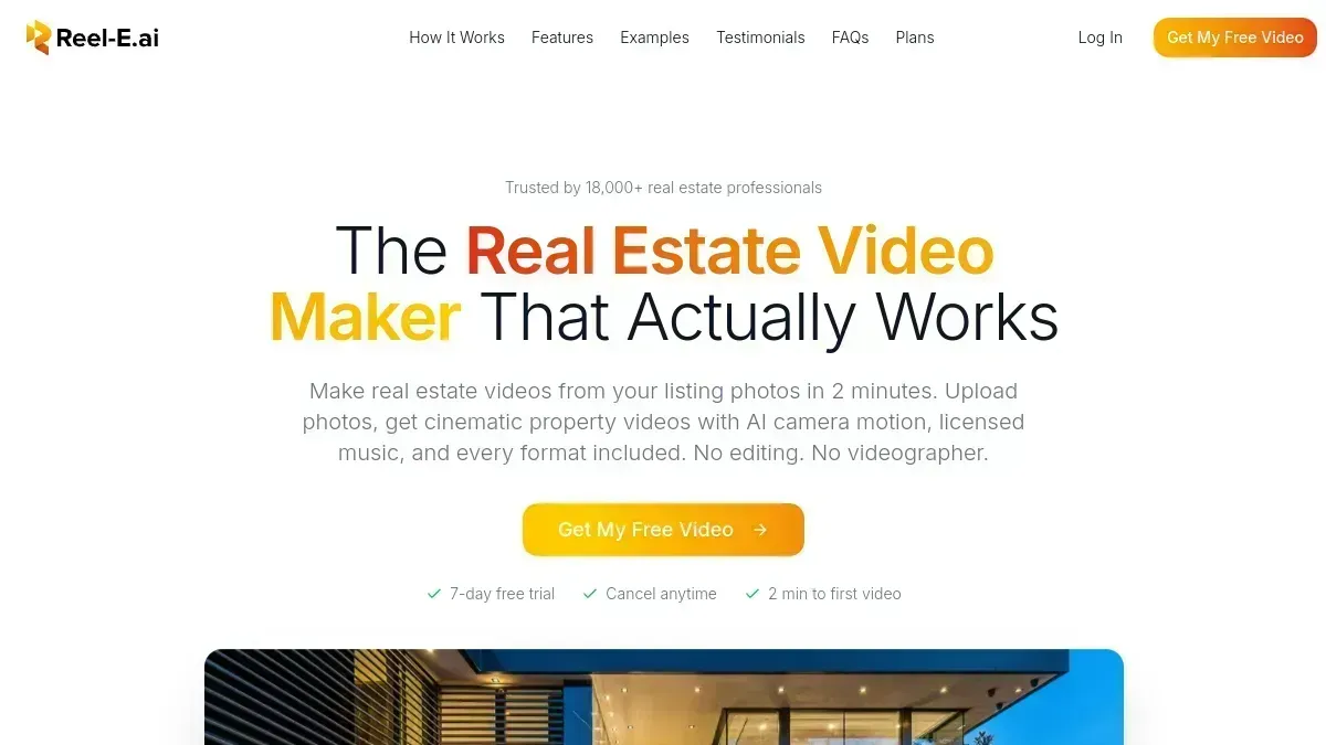 Reel-E AI listing video generator dashboard