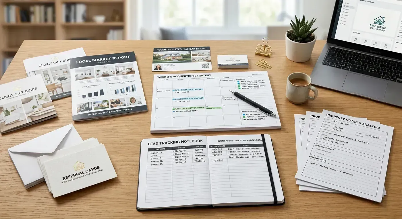 Planning layout for a repeatable real estate client acquisition system