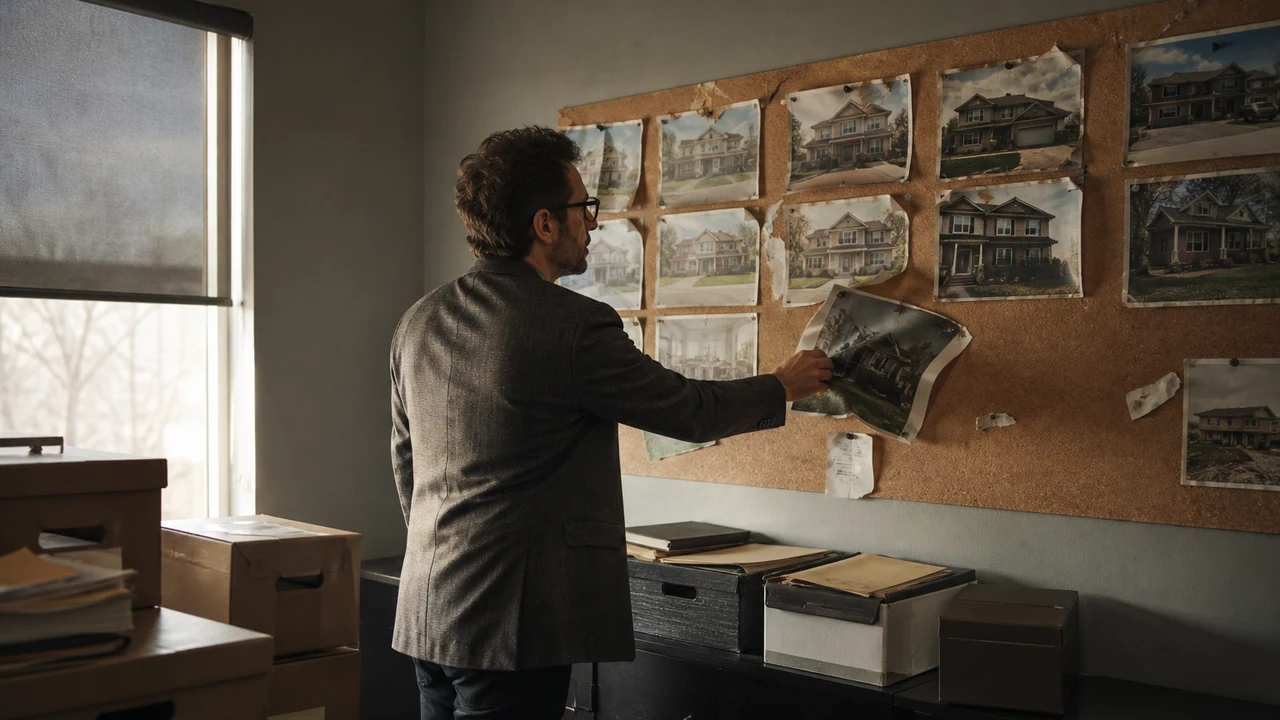 Editorial team reviewing a real estate content board and deciding what to update