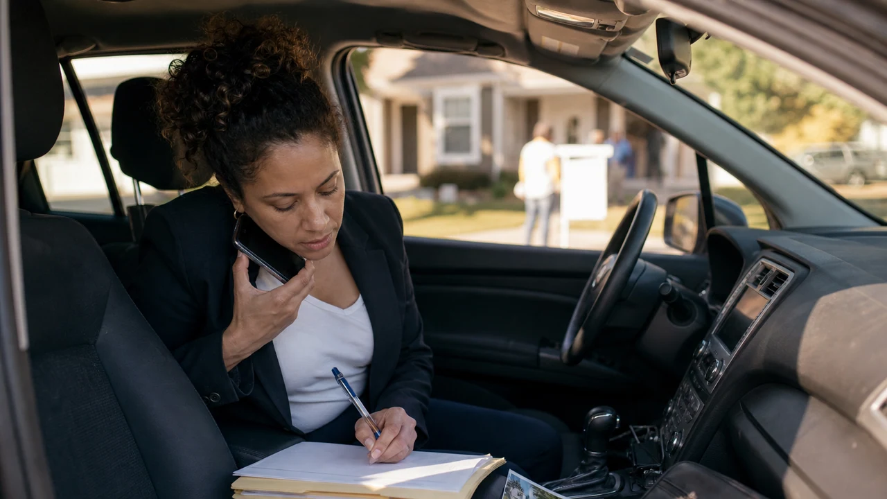 Agent responding quickly to a new inquiry while checking property context