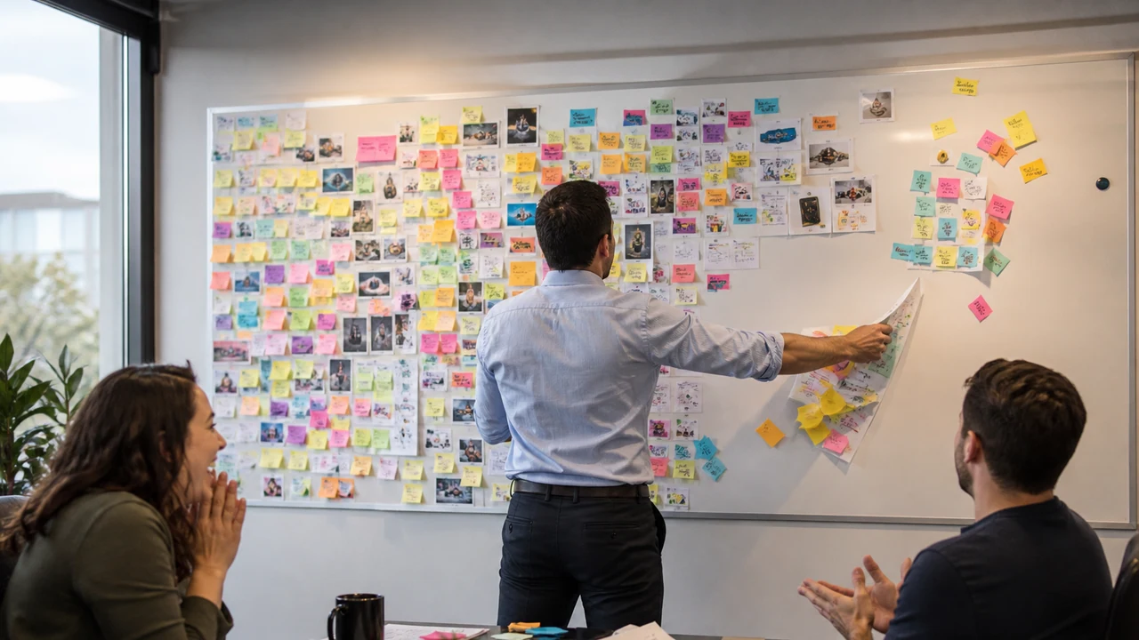 Real estate team reviewing campaign performance and reallocating budget
