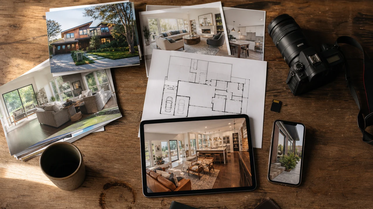 Photographer capturing the key room in a staged listing