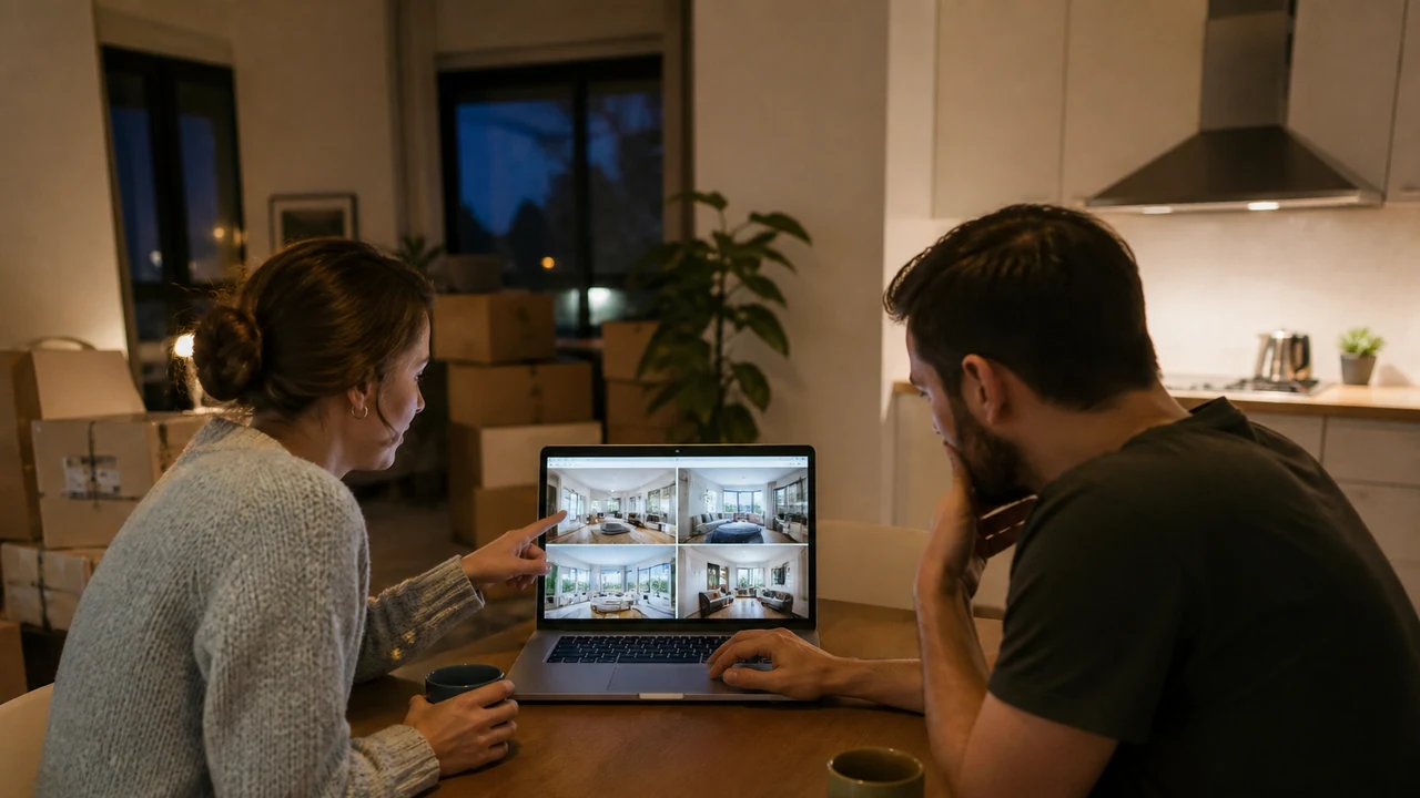 Buyer watching a short listing video on a phone