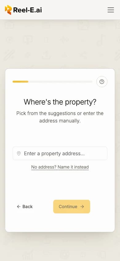 The address step on a phone