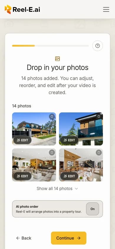The photos step on a phone