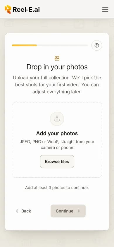 The photos step on a phone