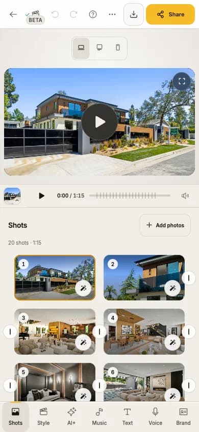 Shots on a phone