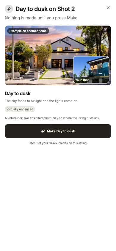 The AI+ dialog on a phone