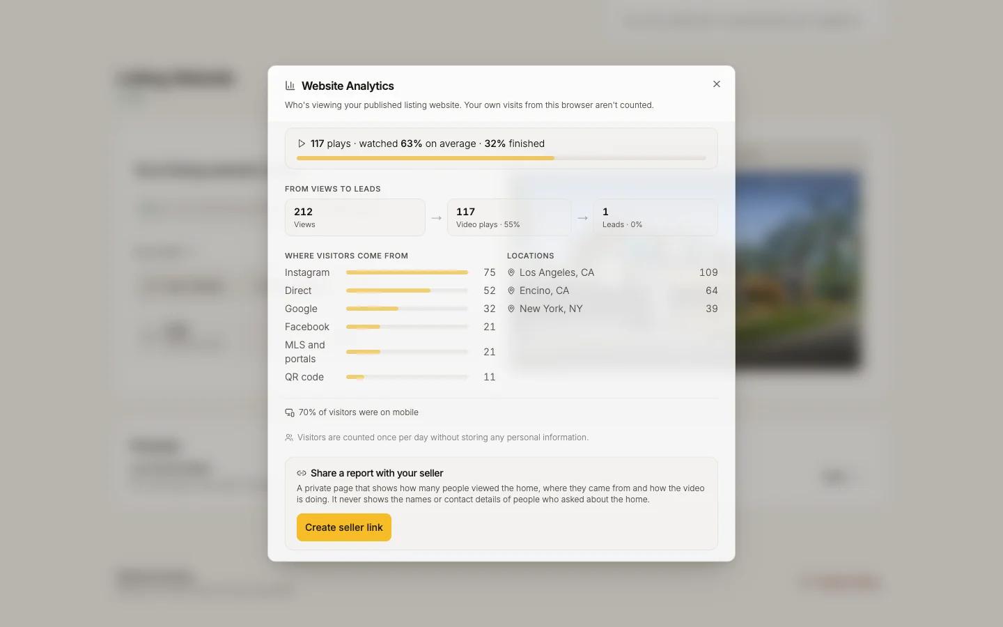 Share a report with your seller, with the seller link and the weekly email