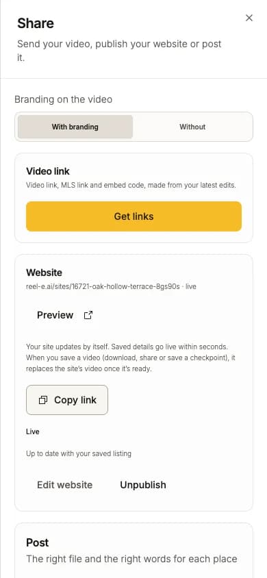 The links on a phone